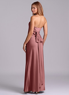 Azazie Ailanie Brudtärnklänningar Klä av Tubklänning i Stretch Satin Axelbandslös Ametist image2