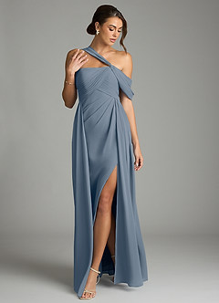 Azazie Kassandra Bridesmaid Dresses Twilight A-Line Off the Shoulder Chiffon Dress image3