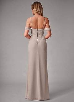 Azazie Haisley Vestidos de damas de honor Vestido de Escarcha de Gasa de Corte Recto Convertible con Vestidos sin tirantes image7