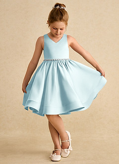 Azazie Julietta Blumenmädchenkleider Ballkleid Cabrio Tüll Kleid Seegrün image4