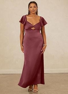 Christian Siriano Bridal for Azazie 1005 Bridesmaid Dresses Desert Rose Sheath Sweetheart Neckline Stretch Satin Dress image12