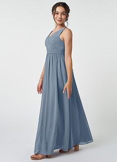 Azazie Kora Junior Twilight A-Line Pleated Chiffon Dress image3