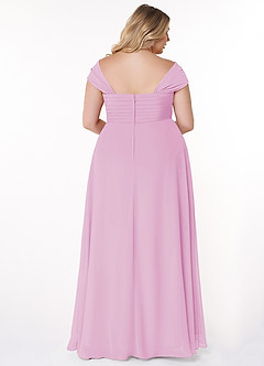 Azazie Kaitlynn Bridesmaid Dresses Candy Pink Empire Ruched Chiffon Convertible Dress image11