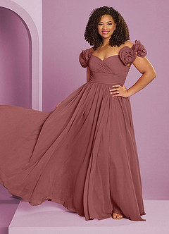 Barbie ♥ Azazie Bridesmaid Dresses Amethyst A-Line Off the Shoulder Chiffon Convertible Dress image7