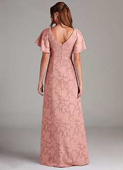 Azazie Ambrosia Bridesmaid Dresses Rosette A-Line Pleated Floral Burnout Dress image7