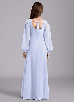 Azazie Bondi Junior Jurk van Chiffon met A-Lijn Blouson Lavendel image2