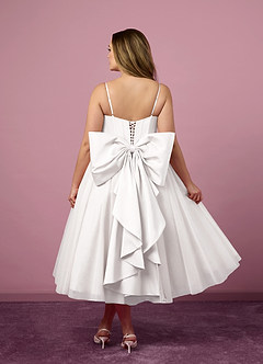 Barbie ♥ Azazie Wedding Dresses Diamond White A-Line Pleated Tulle Dress image8