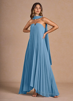 Vestido Azul Acero Largo Nahla image5