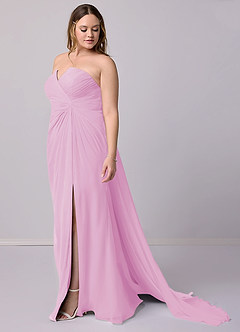 Barbie ♥ Azazie Bridesmaid Dresses Mermaid Strapless Chiffon Court Train Dress image11