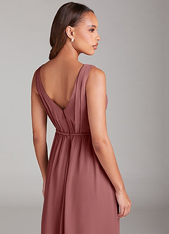 Azazie Tanicia Brautjungfernkleider A-Linie Plissee Chiffon Kleid Amethyst image6
