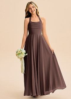 Azazie Kady Junior Ganache A-Line Sweetheart Neckline Chiffon Dress image1