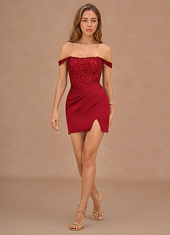 Stellira Rood Mini-jurk image3