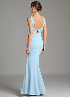 Azazie Gwen Bridesmaid Dresses Sky Blue Mermaid Pleated Premium Stretch Jersey Dress image2