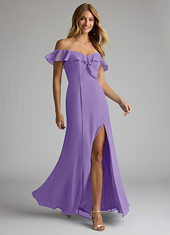 Azazie Sophie Brautjungfernkleider Wandelbar A-Linie Schulterfrei Chiffon Kleid Tahiti image4