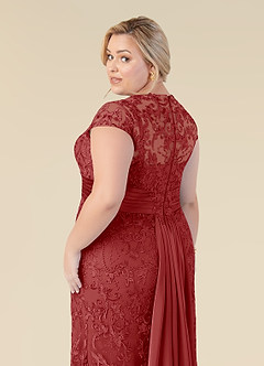 Azazie Jamila Mother of the Bride Dresses Rust Mermaid Lace Dress image12