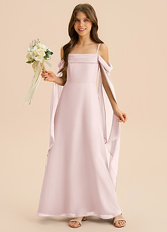 Azazie Moana Junior Klä av A-Line i Chiffong Plisserad image1