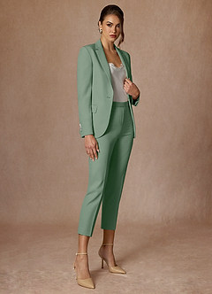 front Kennedy Matcha Structured Stretch Dress Pants