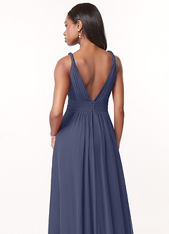 Azazie Maren Bridesmaid Dresses Stormy A-Line Pleated Chiffon Dress image5