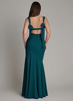 Azazie Carlotta Bridesmaid Dresses Pine Mermaid Sweetheart Neckline Chiffon Dress image3