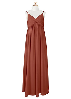 Azazie Raychel Junior Klänning av A-Line i Chiffong Plisserad image7