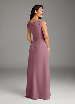 Azazie Bettina Mother of the Bride Dresses Vintage Mauve A-Line Lace Chiffon Dress image5