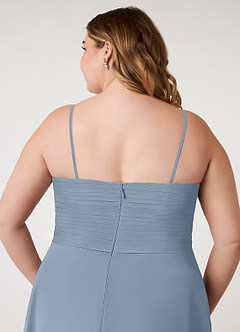 Azazie Arabella Allure Abiti da Damigella Abito Convertibile A-Line in Chiffon Scollo a Cuore Blu Polveroso image15