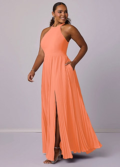 Barbie ♥ Azazie Bridesmaid Dresses Sunset A-Line Pleated Chiffon Dress image10