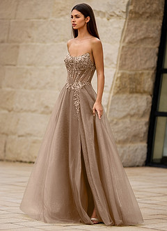 Brilliance Champagne Robe de bal à paillettes image3