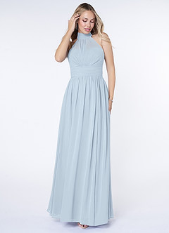 Azazie Iman Bridesmaid Dresses A-Line A-Line Ruched Chiffon Floor-Length Dress image4