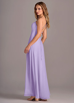 Azazie Mei Bridesmaid Dresses Lilac A-Line Chiffon Dress image5