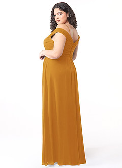 Azazie Audrianna 신부 들러리 드레스 A라인 쉬폰 플로어 길이 드레스 image10