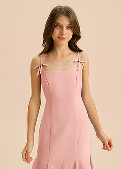 Azazie Evey Junior Abito Sirena in Chiffon Plissettato Rosetta image6