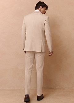 front Collins Gelbbraun Zweireihiger Anzug aus Wollmischung