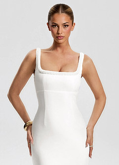 Aure White Maxi Dress image3