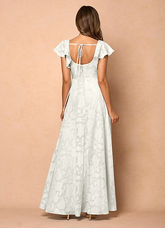 Anna Bílý Maxi šaty s volánkem image2