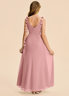 Azazie Gumdrop Junior Dusty Rose Empire Pleated Chiffon Dress image6
