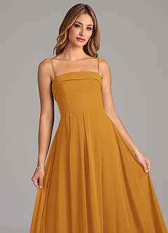 Azazie Lucienne Brudtärnklänningar Klänning av A-Linje i Chiffong Axelbandslös Knäck Konvertibel image7