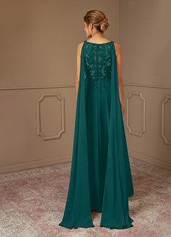 Azazie Joules Mother of the Bride Dresses Peacock A-Line Sequins Chiffon Dress image2