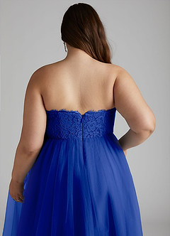 Azazie Roni Bridesmaid Dresses Royal Blue A-Line Sweetheart Neckline Tulle Convertible Dress image12
