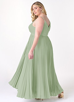 Azazie Raychelle Bridesmaid Dresses Dusty Sage A-Line V-Neck Chiffon Dress image11