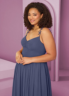 Barbie ♥ Azazie Bridesmaid Dresses Stormy A-Line Pleated Chiffon Dress image7