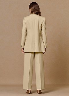 front Rowan Champagne Refined Weave Performance 2-Piece Suit