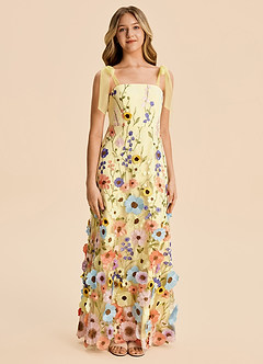 front Azazie Leigh Junior Formal Dress