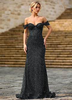 Azazie 2026 Sexy Lace Sequins Mermaid Prom Dress Black Gown Azazie 2026 Sexy Lace Sequins Mermaid Prom Dress Black Gown