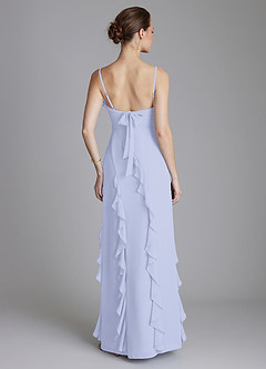 Azazie Malia Bridesmaid Dresses Lavender Sheath Ruched Chiffon Dress image2