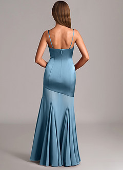 Azazie Uma Bridesmaid Dresses Steel Blue Mermaid Strapless Chiffon Convertible Dress image5