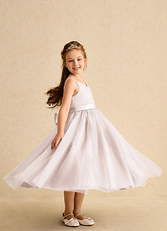 Azazie Patootie Flower Girl Dresses Rose Petal A-Line Spaghetti Strap Tulle Dress image3