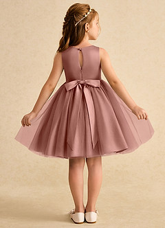 Azazie Prima Flower Girl Dresses Cedar Rose A-Line Bow Tulle Dress image2