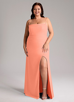 Azazie Leonis Bridesmaid Dresses Sunset Sheath Strapless Chiffon Convertible Dress image9