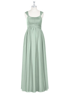Azazie Melanie Maternity Bridesmaid Dresses Empire Pleated Mesh Floor-Length Dress image6